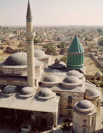 Veduta aerea del Mevlana Tekke (Monastero del nostro Maestro) da Turkish School